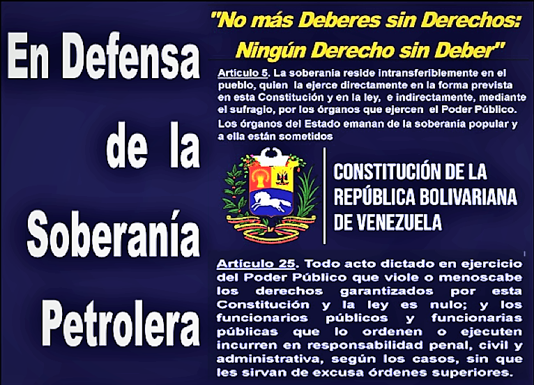 Venezuela – No a la Apertura Petrolera Inconstitucional y Entreguista